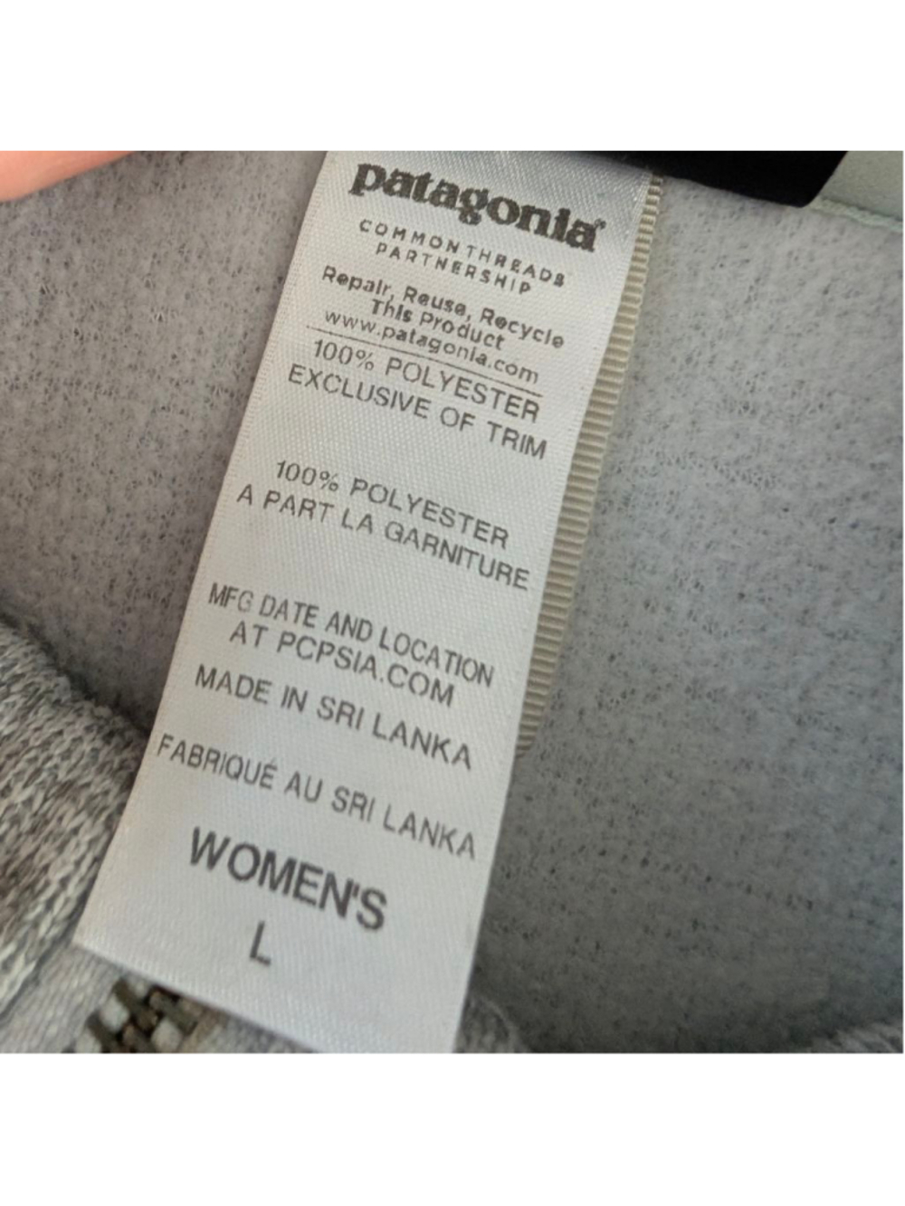 Patagonia Better Sweater Gray Utility Jacket Zipper Large - Picture 6 of 9